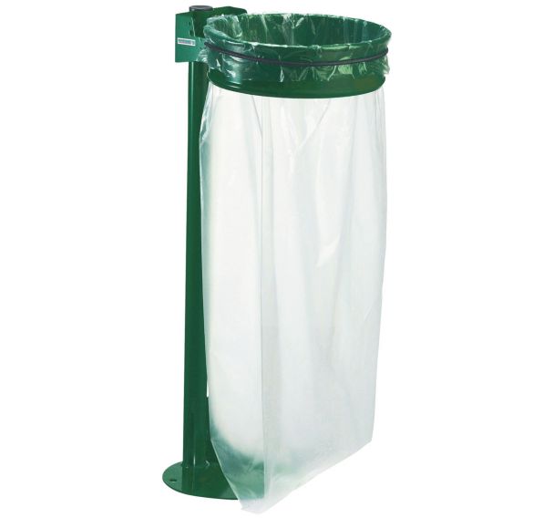 Support de sac 110 l avec poteau ROSSIGNOL sur platine à fixer vert