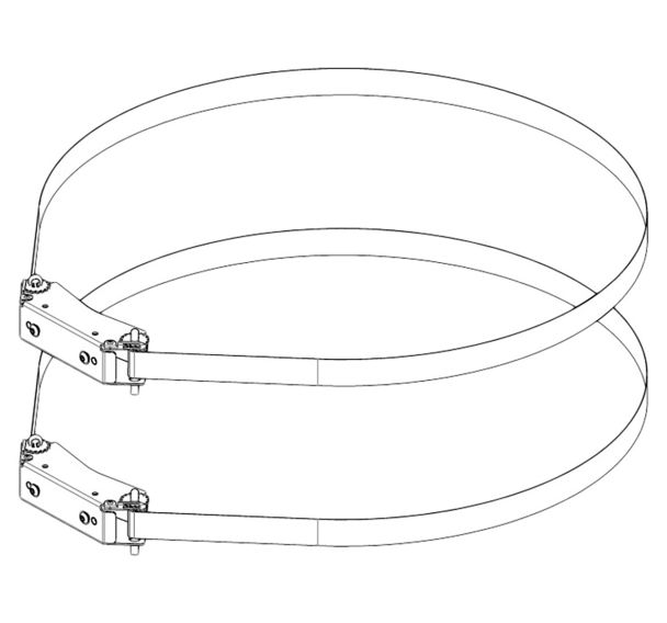 Support écran cerclage poteau VESA 200 ou 400 - ERARD PRO