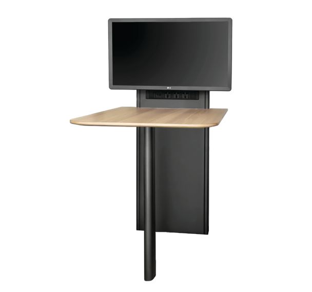Support écran intégré à la table pour cabine ESSEN 4 personnes