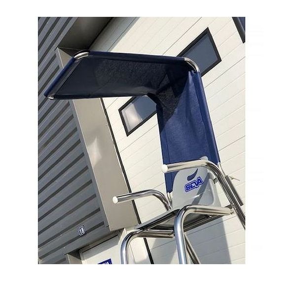 Support en inox avec sa toile pour chaise de surveillance