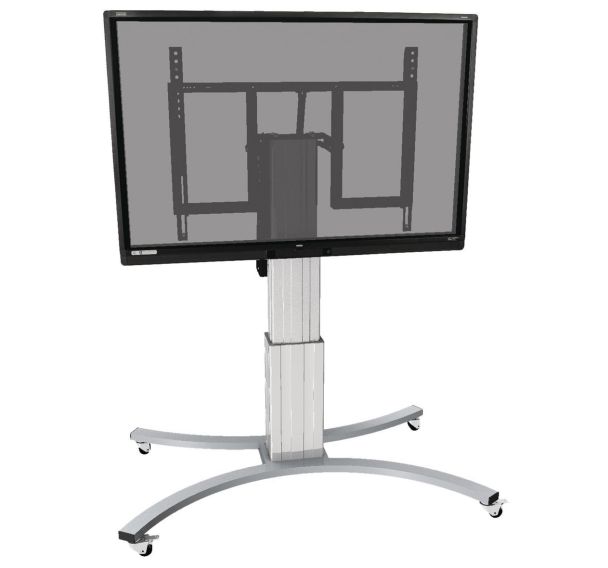 Support mobile motorisé réglable hauteur et inclinaison écran 42" à 75" - Conen