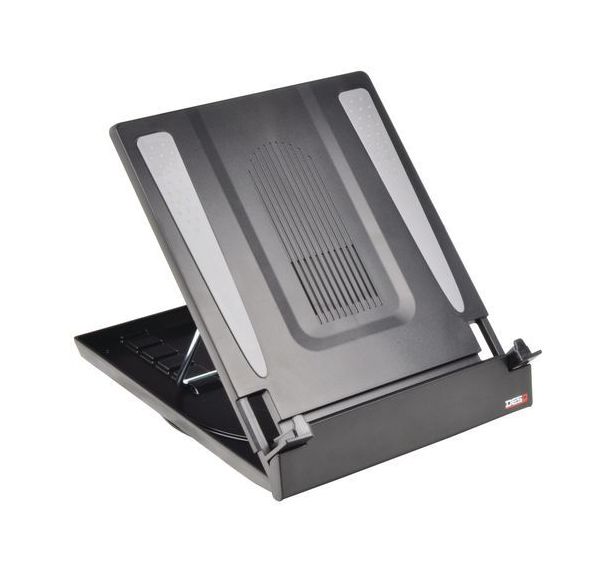Support pour ordinateur portable Desq avec porte-documents, Coloris : Noir