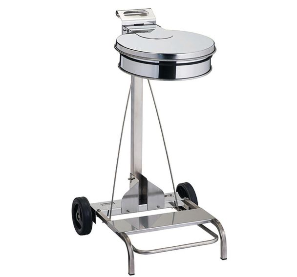 Support sac mobile a pedale inox AISI 304