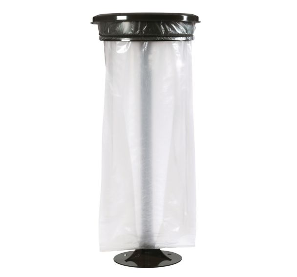 Support sac/platine avec couvercle 110l collecmur essentiel