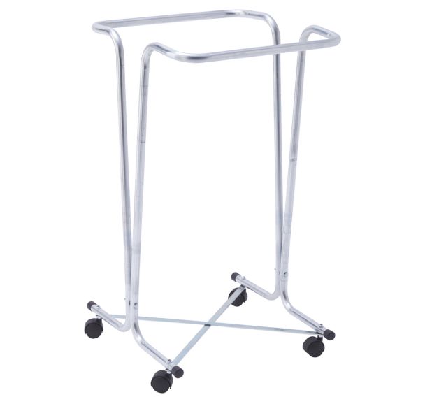 Support sac poubelle 100/110 L zingué avec roulettes Mottez