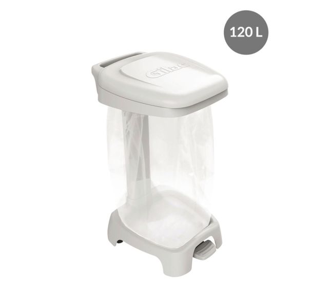 Support sac poubelle couleur à pédale - 120 L - Gilac