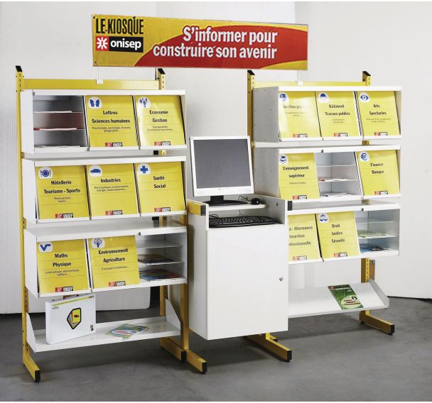 Support signalétique pour meuble ONISEP Zedia