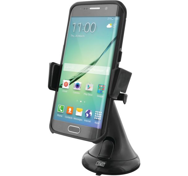Support smartphone mâchoire à ventouse automatique