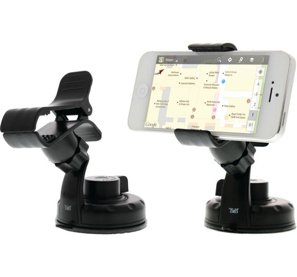 Support smartphone pince à ventouse compacte