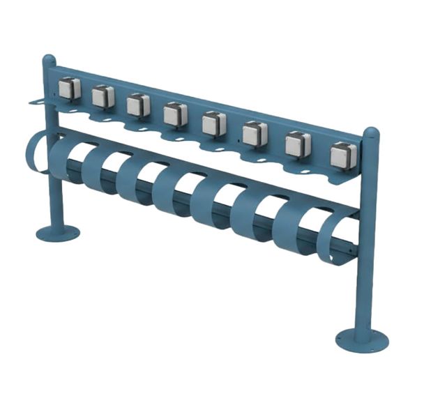 Support trottinettes 8 places avec prises électrique
