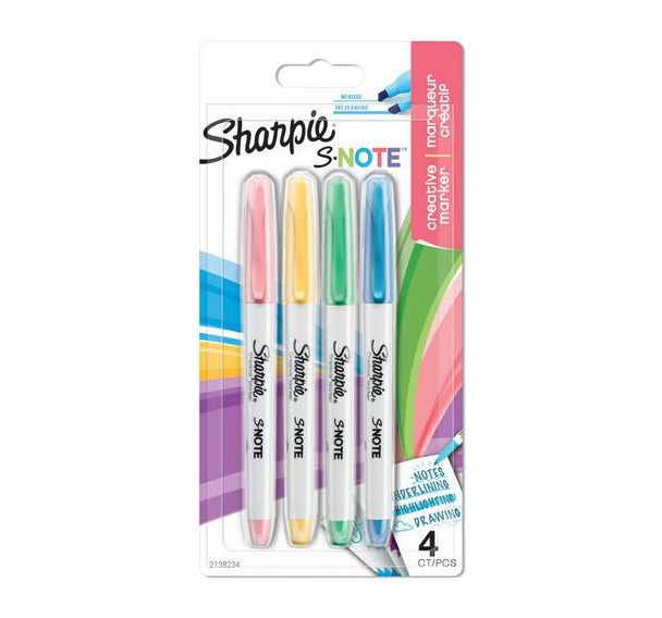 Surligneur marqueurs créatifs Sharpie Snote assortis - Sharpie