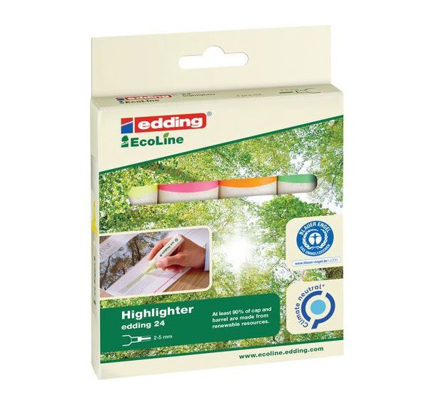 Surligneur pastel assorti Edding 24 - Ecoline