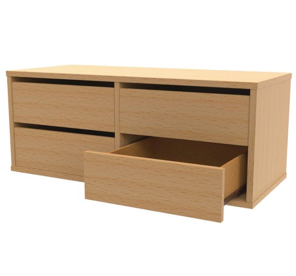 Surmeuble 4 tiroirs hêtre Oscar - Manutan Expert