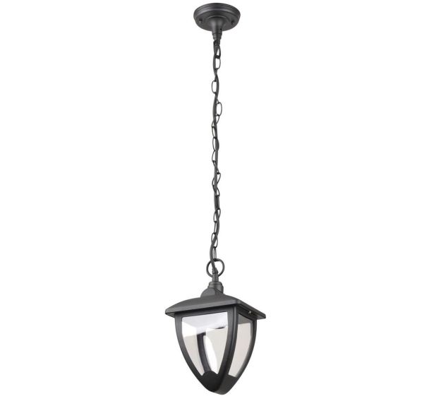 Suspension Estrella ip44 en fonte d'aluminium noir