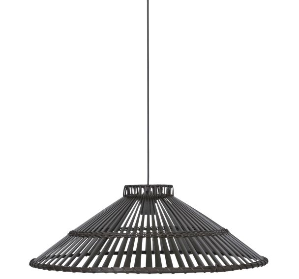 Suspension Rangoon conique en bambou peint brun