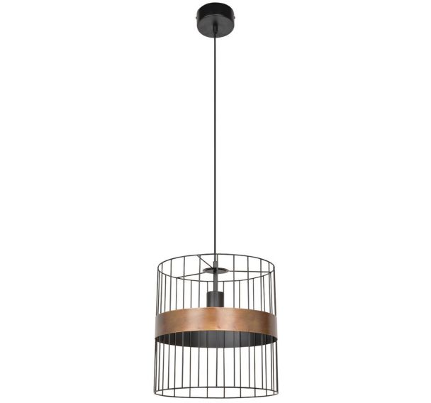 Suspension Raw cylindrique d28 en métal noir