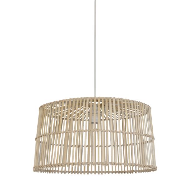 Suspension Thaya forme dôme en rotin naturel