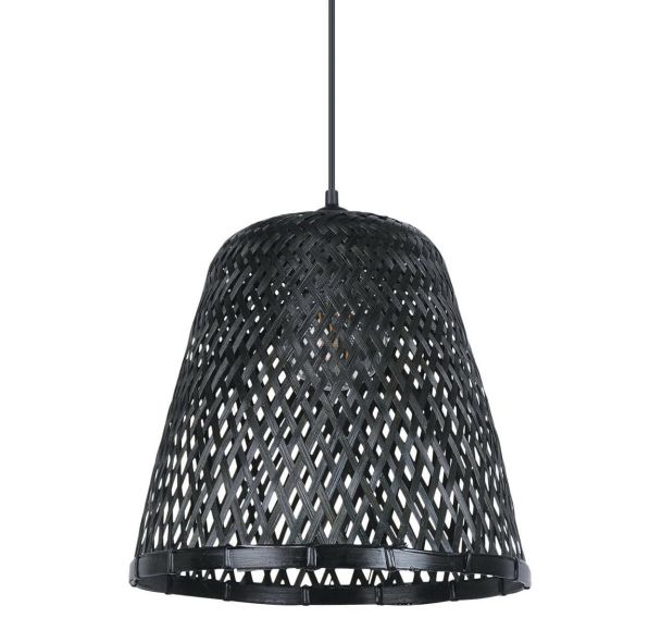 Suspension bambou KAMI noir Corep