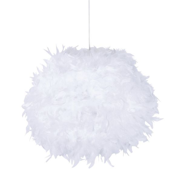 Suspension boule en plumes Kokot blanc