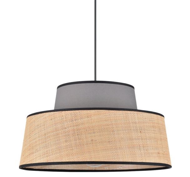 Suspension composée de 2 coniques coton et raphia Corep