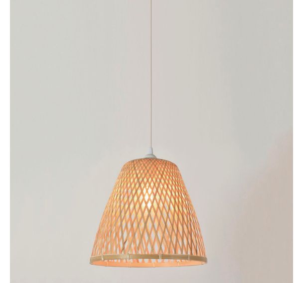 Suspension conique en bambou naturel
