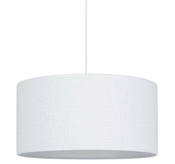 Suspension cylindre en ''bouclettes'' Ø38 cm blanc Corep