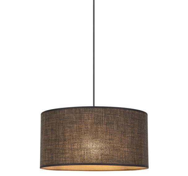 Suspension cylindre en lin ''Khao'' Ø38 cm marron Corep