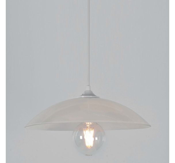 Suspension dôme en verre Ø30 cm opale