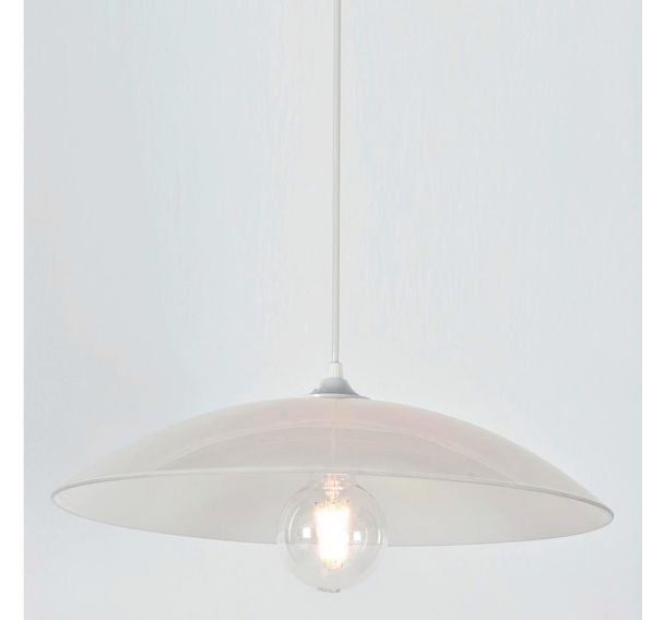 Suspension dôme en verre Ø40 cm opale