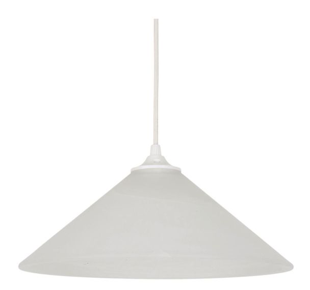 Suspension dôme en verre verre décor nuage Ø 30 cm blanc