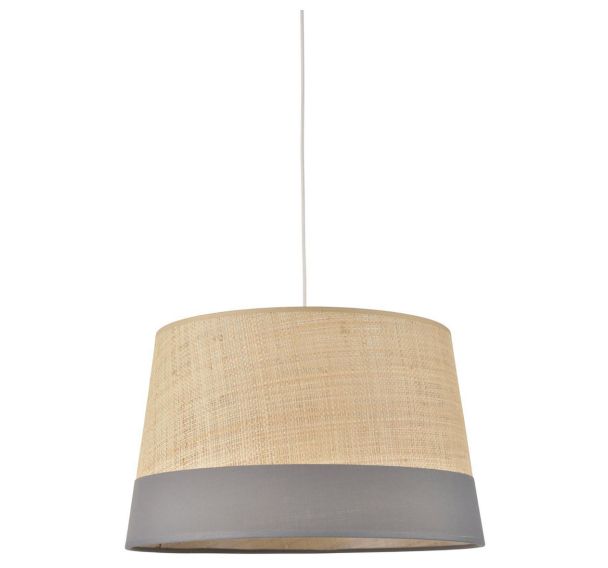 Suspension en raphia avec bande coton de couleur Corep