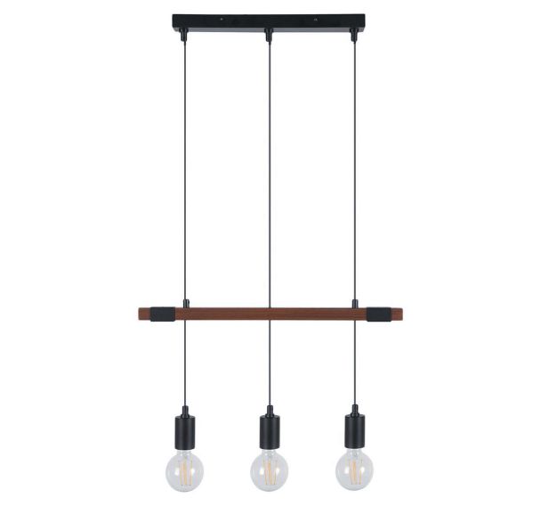 Suspension métal LODGE H88,5cm chêne Corep