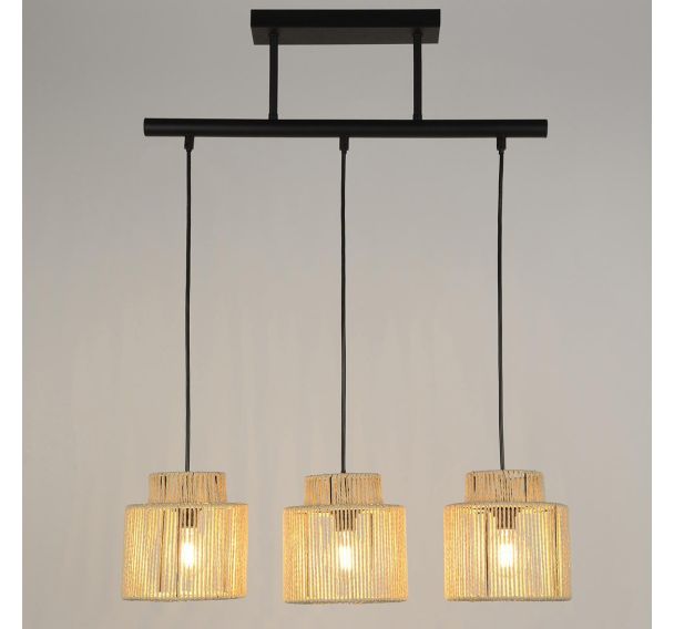 Suspension métal et corde naturel Corep CANCUN