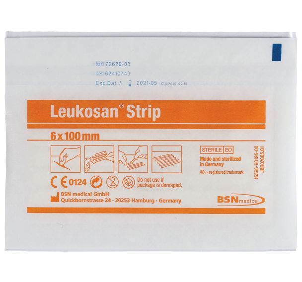 Sachet 10 sutures adhésives leukosan 0.6x10cm-BSN Medical
