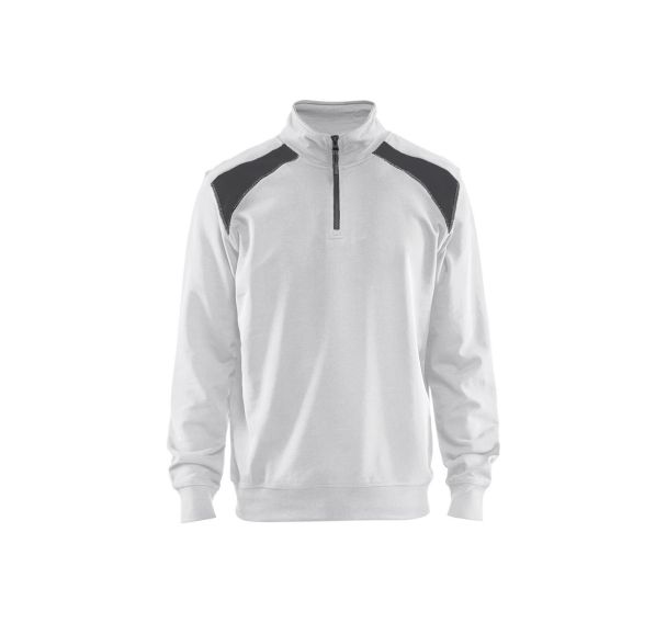 Sweat à col camionneur bicolore de grande taille gris foncé - Blåkläder