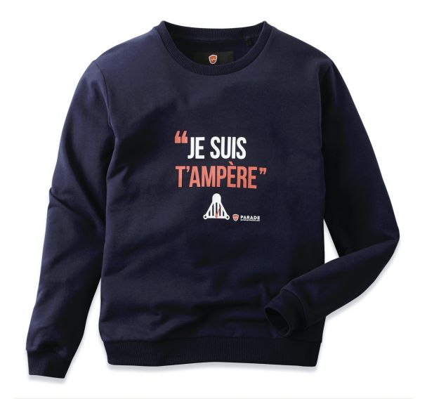 Sweat à message homme Asweat - Parade, Taille : L, Coloris : Bleu foncé