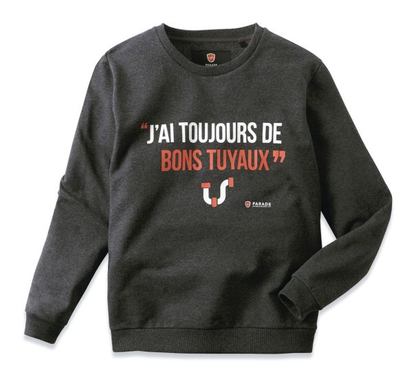 Sweat à message homme Ysweat - Parade, Taille : XXL, Coloris : Anthracite