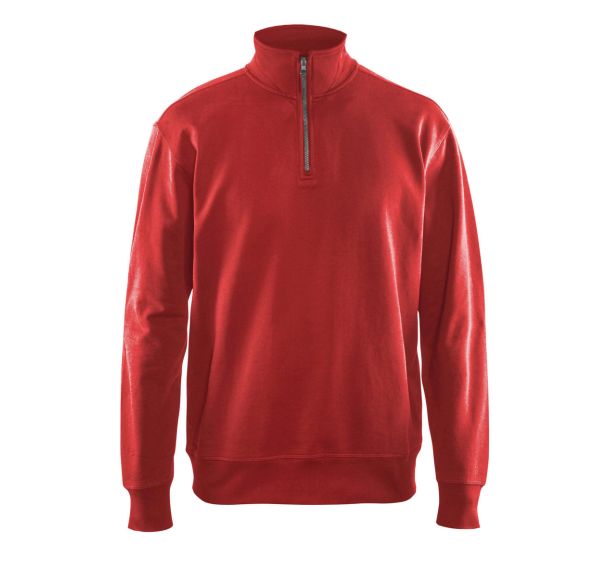 Sweat col camionneur rouge