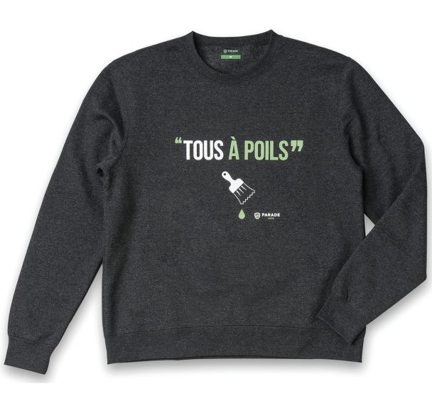 Sweat imprimé Psweat gris anthracite - Parade