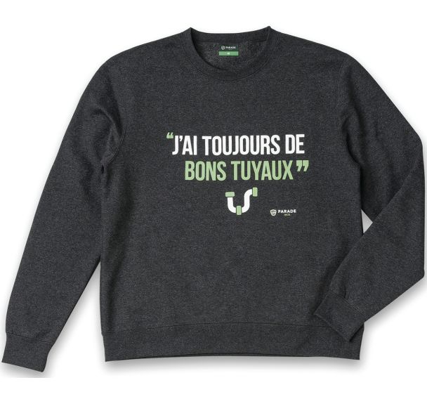 Sweat imprimé Ysweat gris anthracite - Parade