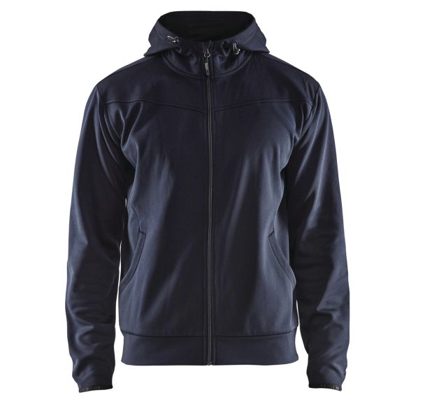Sweat zippé à capuche marine foncé/noir