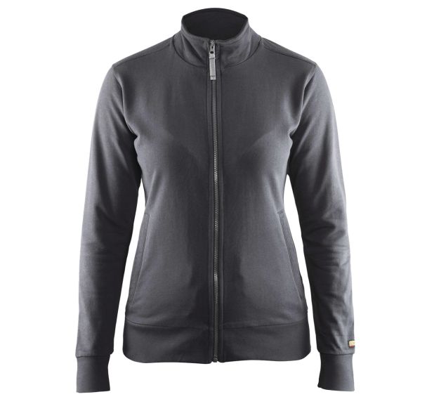 Sweat zippé femme gris foncé