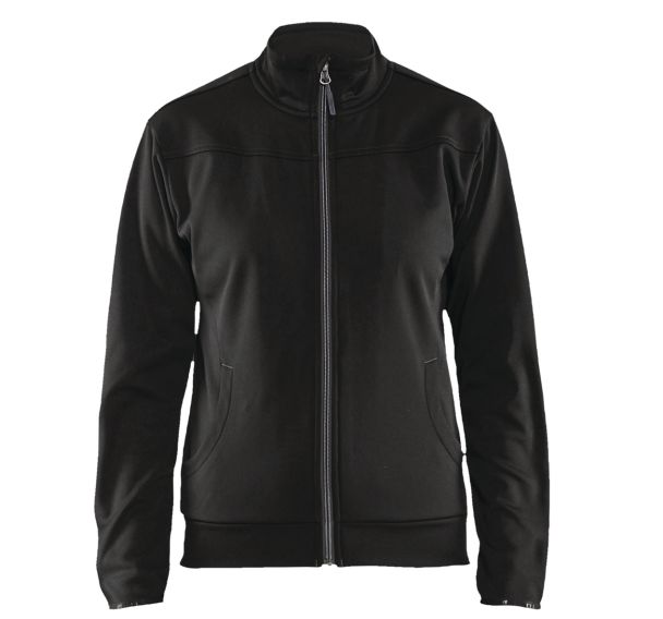 Sweat zippé femme noir/gris foncé