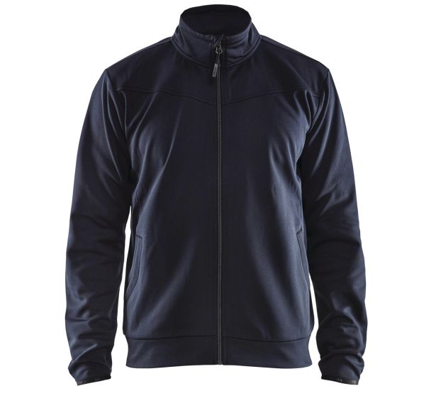 Sweat zippé marine foncé/noir