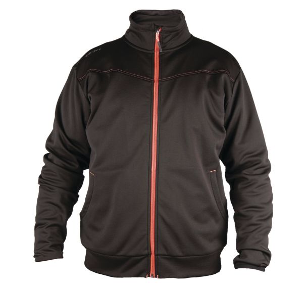 Sweat zippé noir/rouge