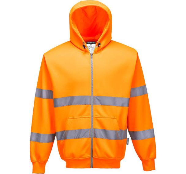 Sweatshirt Zip haute-visibilité à capuche B305 - Portwest
