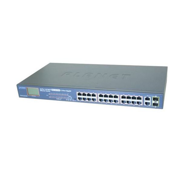 Switch 24P Poe+ 300W, écran LCD, 2G et 2SFP