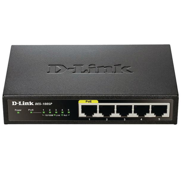 Switch 5 ports dont 1 PoE Fast Ethernet DES-1005P - D-Link