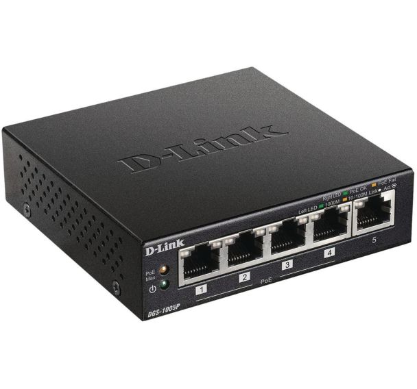 Switch 5 ports dont 4 le PoE/PoE+ DGS-1005P - D-Link