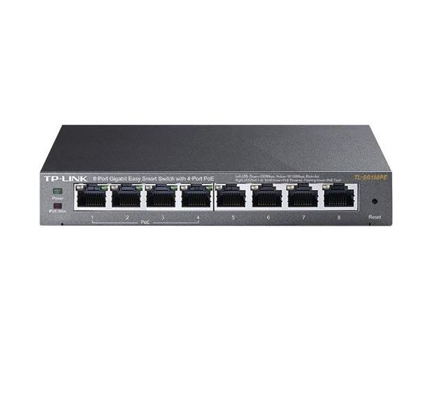 Switch Easy Smart 8 Ports Gigabit avec 4 ports PoE+ TL-SG108PE V4 - TP-Link